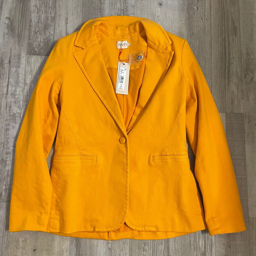 NWT Alice + Olivia Macey Notch Lapel Orange Tangerine Blaze size 12 - Picture 11 of 16